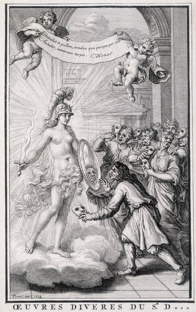 Hommes se regardant sans leurs masques devant le miroir de l