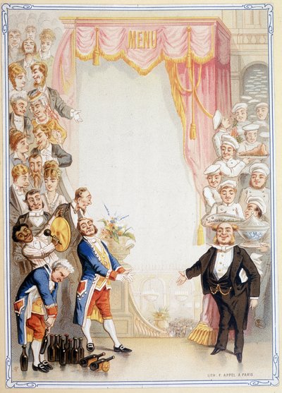 Menu vierge - chromolithographie, fin 19e siècle - Unknown artist