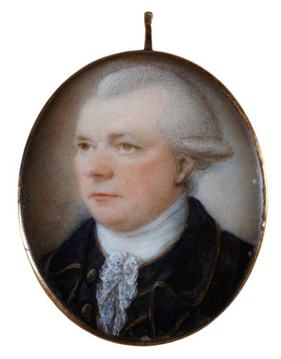 Portrait miniature du capitaine John Coxon - Unknown artist