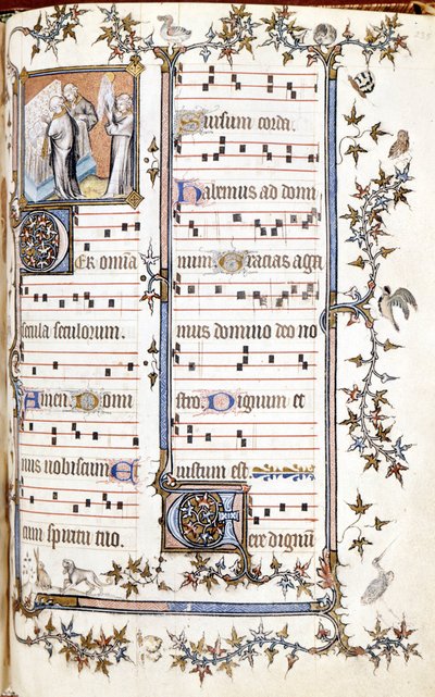 Missel de Saint Denis, vers 1350. Miniature représentant Clotaire et Dagobert - Unknown artist