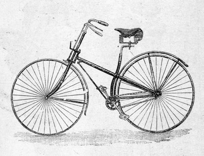 Modèle de bicyclette avec cadre droit - Unknown artist
