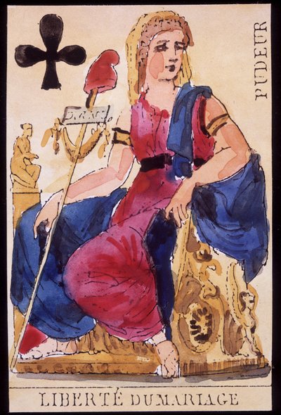 Modestie : « Liberté de mariage » - Carte de jeu révolutionnaire - Unknown artist