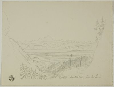 Mont Blanc depuis le Jura - Unknown artist