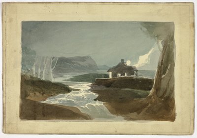 Lune sur un chalet près d
