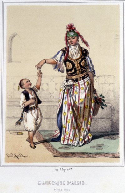 Femme mauresque accompagnée d