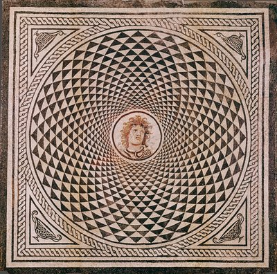 Sol en mosaïque avec tête de Méduse - Unknown artist