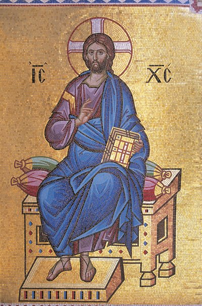 Mosaïque représentant le Christ sur le trône - Unknown artist
