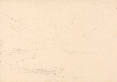 Paysage montagneux et lac - Unknown artist