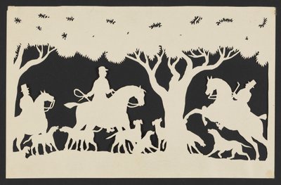 Chasseurs de renards montés avec leurs chiens - Unknown artist