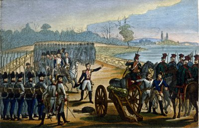Guerre napoléonienne. Vienne : La prise des ponts du Danube le 13/11/1805 - Unknown artist