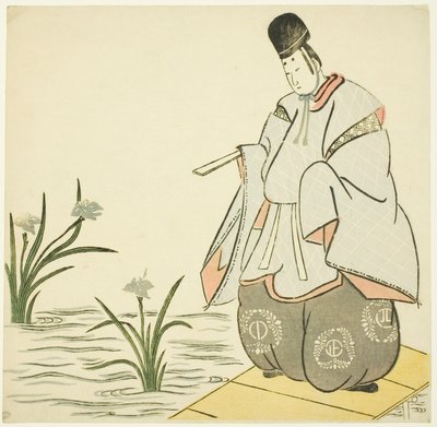 Narihira au pont Yatsuhashi - Unknown artist