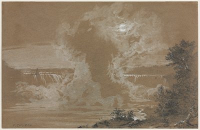 Chutes du Niagara au clair de lune - Unknown artist