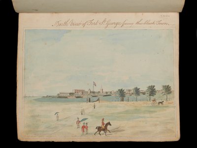 Vue nord du fort St George face à la ville noire, c.1800 - Unknown artist
