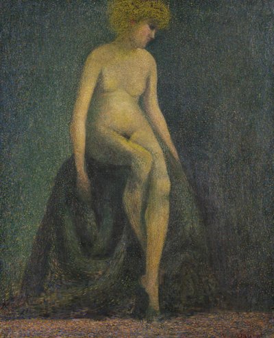 Nu aux cheveux blonds, imitation dans le style de Georges Seurat - Unknown artist