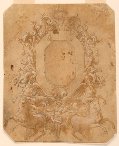 Décoration de panneau octogonal - Unknown artist