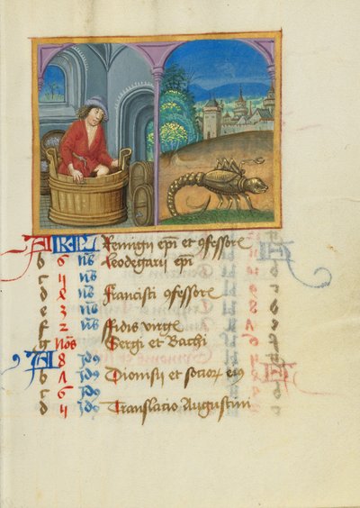 Page du calendrier d