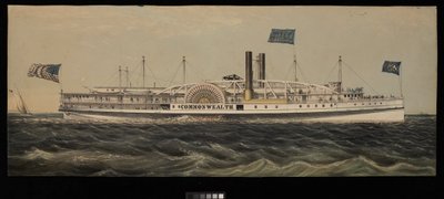 Paddle Steamer Commonwealth. Great Eastern Line vers Boston via Norwich & Worcester - Unknown artist