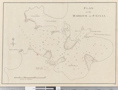 Page 37c Plan du port de Sainte-Lucie - Unknown artist