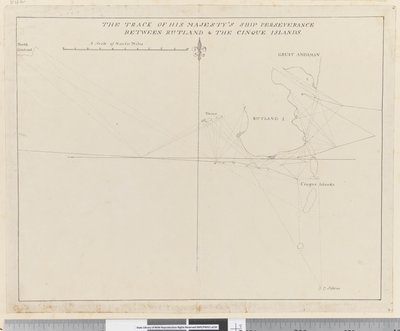 Page 38b La route du navire de Sa Majesté Perseverance entre Rutland et les îles Cinque - Unknown artist