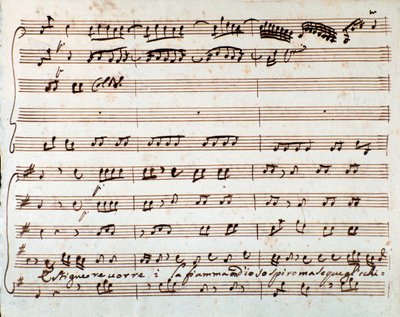 Page de la partition musicale de Estinguere vorrei aria dans Griselda, opéra d