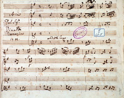 Page de la partition musicale de Estinguere vorrei aria dans Griselda, opéra d
