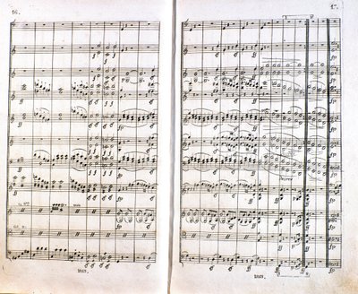 Page de la première édition allemande de la partition de la Symphonie n° 1 en do majeur du compositeur allemand Ludwig van Beethoven - Unknown artist