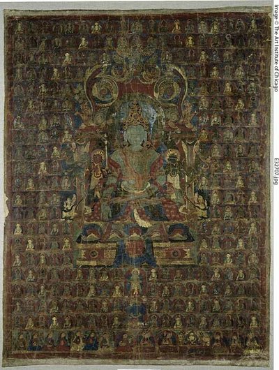 Bannière peinte (Thangka) de la divinité Bon Tonpa Shenrap - Unknown artist