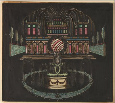 Palais et fontaine - Unknown artist