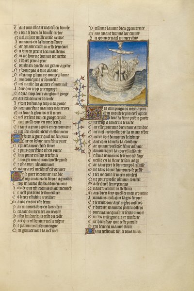 Palinurus tombant du bateau d