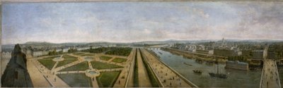 Panorama de Paris depuis le toit du Pavillon de Flore aux Tuileries, ca. 1833 - Unknown artist