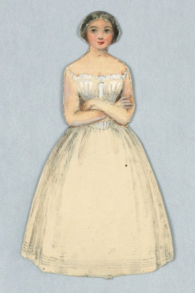 Poupée en papier en jupons - Unknown artist