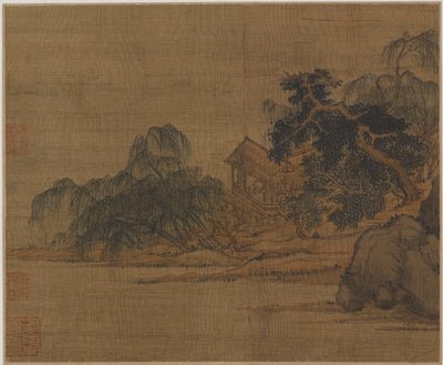 Pavillon sur un promontoire boisé - Unknown artist