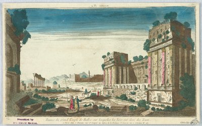 Peep-show, Balbec Pl. 4, Ruines du Grand Temple de Balbec sur lesquelles les Turcs ont élevé des tours - Unknown artist