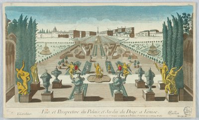 Vue et Perspective du Palais et Jardin du Doge à Venise - Unknown artist