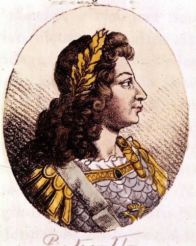 Pierre II (1715 à 1730). Empereur de Russie (1727-1730). Gravure du début du 19ème siècle - Unknown artist