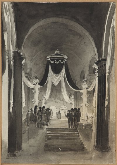 Décoration de la cathédrale Pierre et Paul pour la cérémonie funéraire de Pierre III et Catherine II - Unknown artist