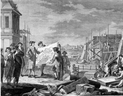 Pierre le Grand supervise les travaux de fondation de Saint-Pétersbourg - Unknown artist