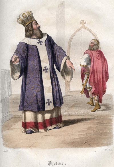 Photios I (Photius, Fotios) (810-893), patriarche de Constantinople, expulsant l