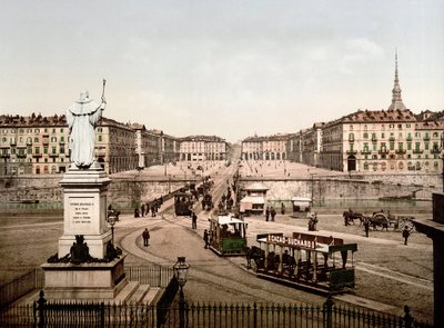 Piazza Vittorio Emanuele à Turin, Italie en 1890 - Unknown artist