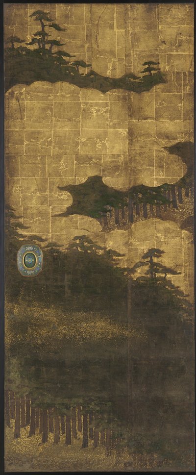 Pins, eau et nuages - Unknown artist