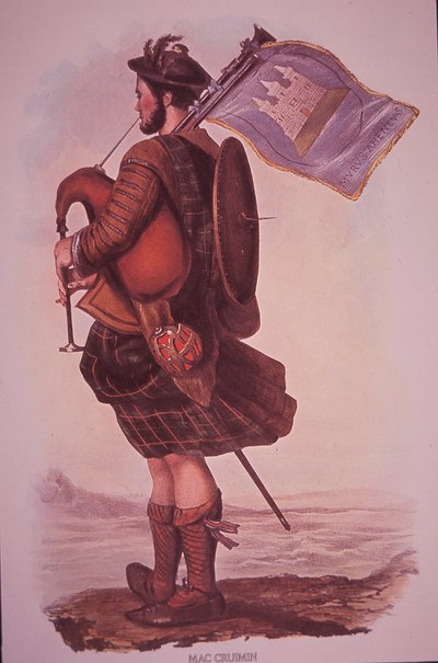 Joueur de cornemuse du clan MacCriumin - Unknown artist