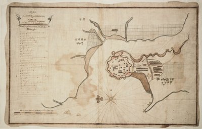 Plan de la ville et de la forteresse de Gariah, vers 1755 - Unknown artist