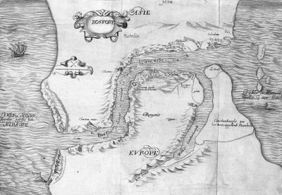Plan montrant le détroit de Constantinople (aujourd