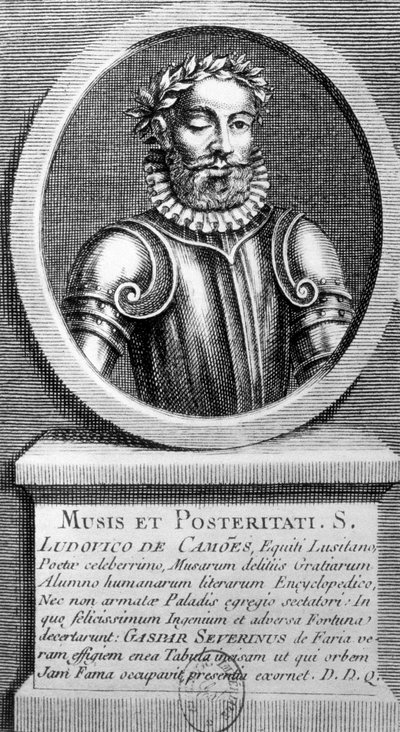 Portrait en médaillon par Luis de Camoens (1524-1580) - gravure - Unknown artist