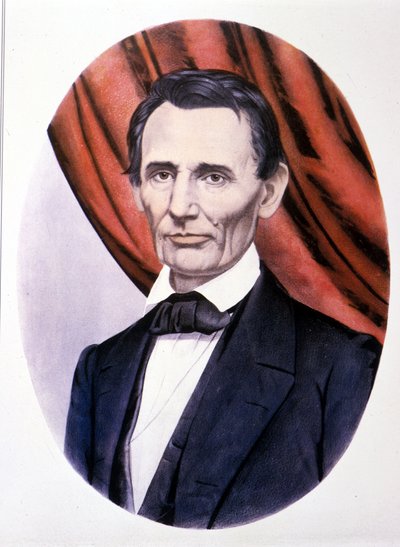 Portrait du président américain Abraham Lincoln (1809 - 1865) - Unknown artist