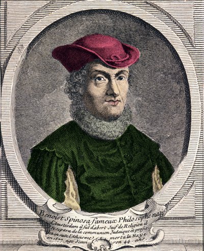 Portrait de Baruch Spinoza (1632-1677), philosophe néerlandais. Aussi connu sous le nom de Bento de Espinosa ou Benedictus de Spinoza ou Benoît de Spinoza. Gravure du 18ème siècle - Unknown artist