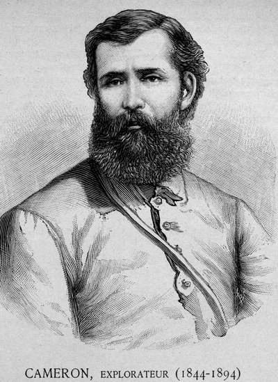 Portrait de Cameron, Explorateur (1844 - 1894) - gravure XIXe siècle - Unknown artist