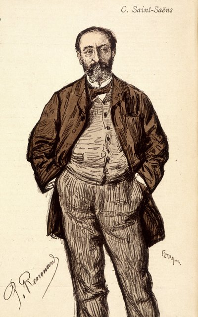 Portrait de Camille Saint-Saëns (1835-1921), compositeur français - Unknown artist
