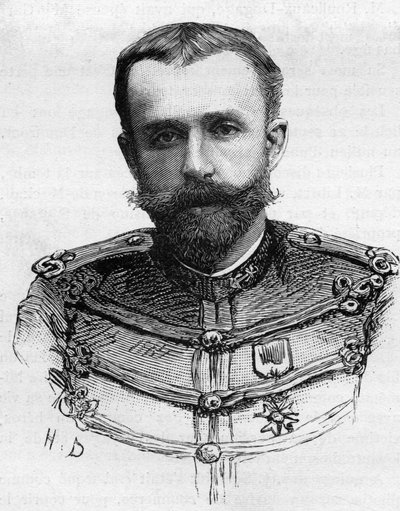 Portrait du capitaine Henry Pleigneur, décédé en 1887 dans un accident de canoë à Katabi - Unknown artist