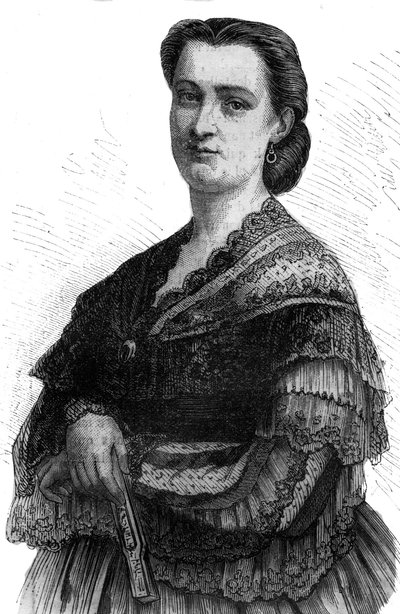 Portrait de Carlotta Patti (1835-1889) chanteuse lyrique, sœur d